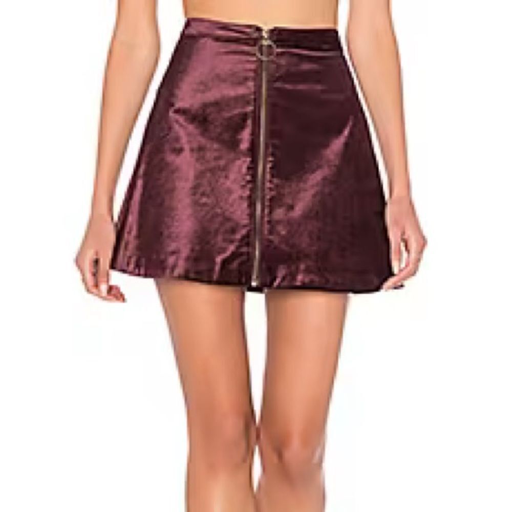 Free People Funkytown One and Only Skirt in Wine